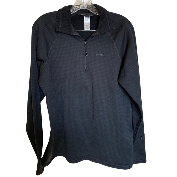 Patagonia 1/4 zip pullover black size large women's - Picture 1 of 6